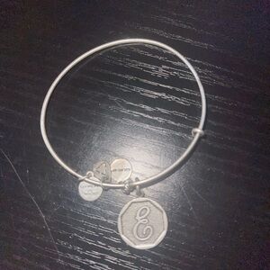 Alex and Ani Silver Initial Charm Bracelet